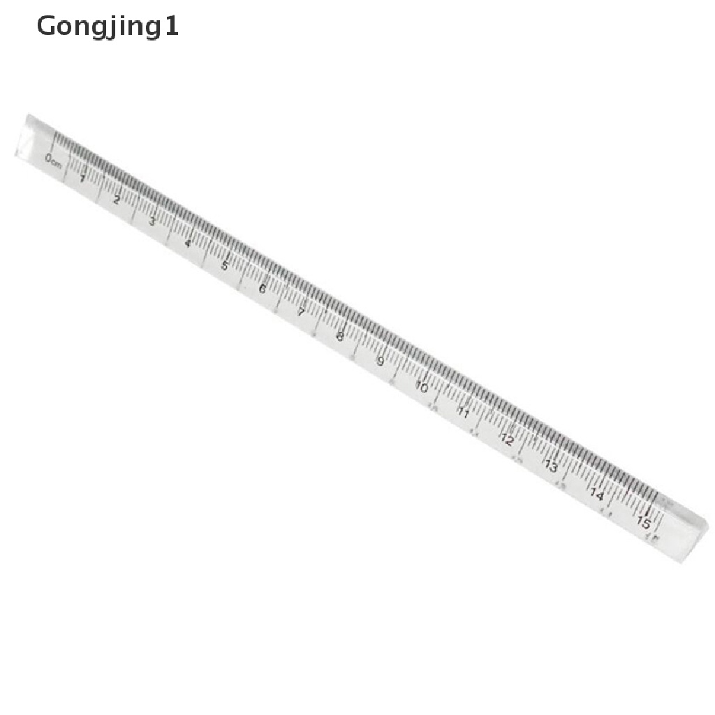 Gongjing1 Penggaris Segitiga 15cm Transparan Untuk Stationery Pelajar