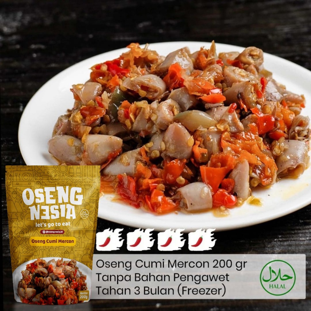 

Lauk Siap Makan - Oseng Cumi Mercon 200gr