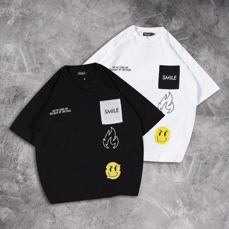 Kaos Oversize Distro Motif Smile