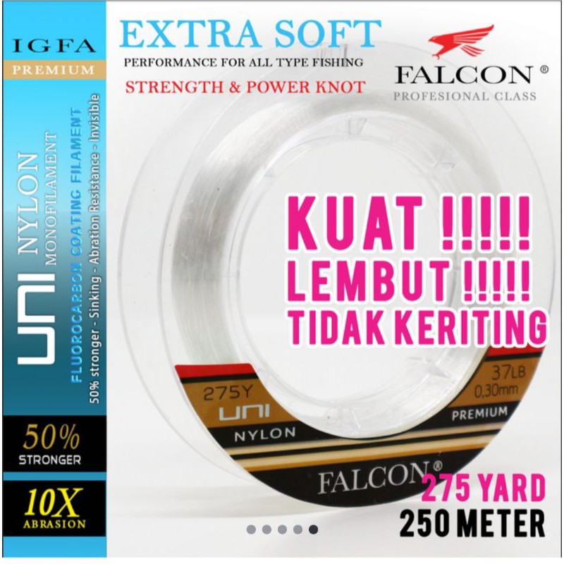 Promo Senar Pancing Falcon Uni Flash 275 Yards / 250 Meter