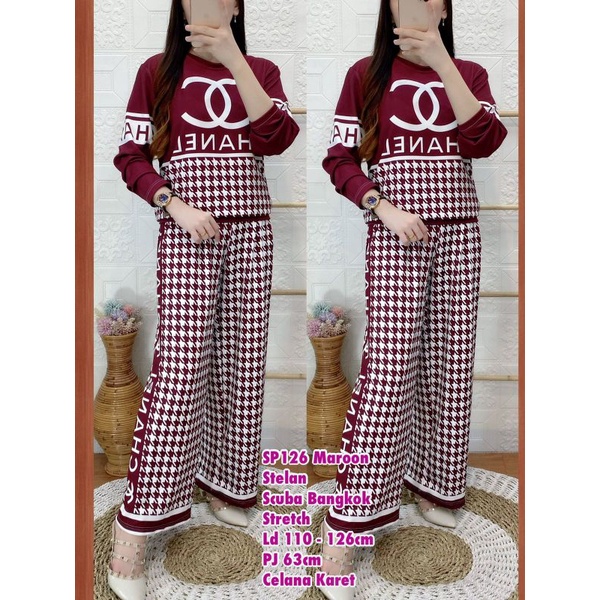 SP126 SETELAN WANITA SCUBA BKK