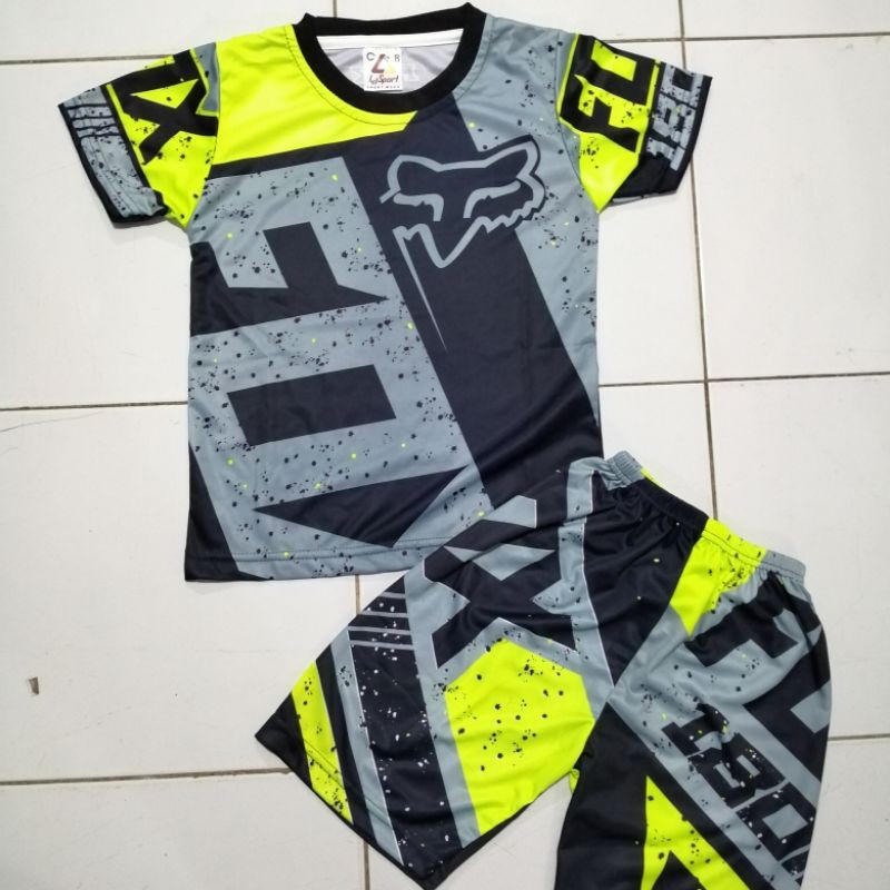 SETELAN ANAK MOTORCROSS / JERSEY SEPEDA ANAK/ SETELAN BAJU ...