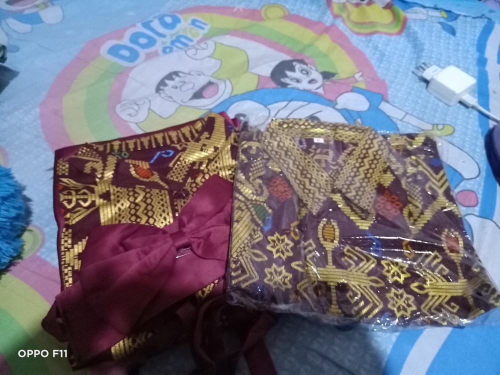 Bg - Batik Couple Keluarga Family Ramadhani Rafa Maura Couple - Sania Ruffle Batik Couple Ori Ndoro
