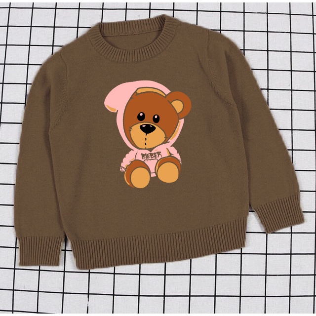 Crewneck anak Teddy bear Sweater M-XXL