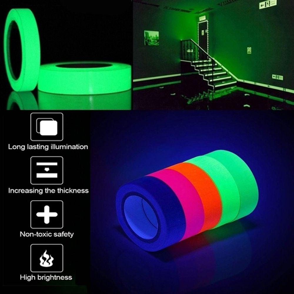 Rebuy Fluorescent Tape Removable Mencolok Glow in The Dark Perlengkapan Pesta Roda Sepeda Luminous Tape