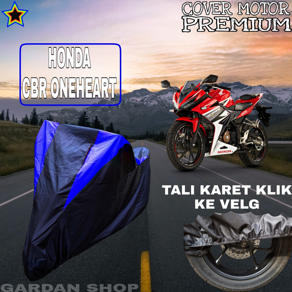 Sarung Motor HONDA CBR ONEHEART Hitam BIRU Body Cover Honda PREMIUM