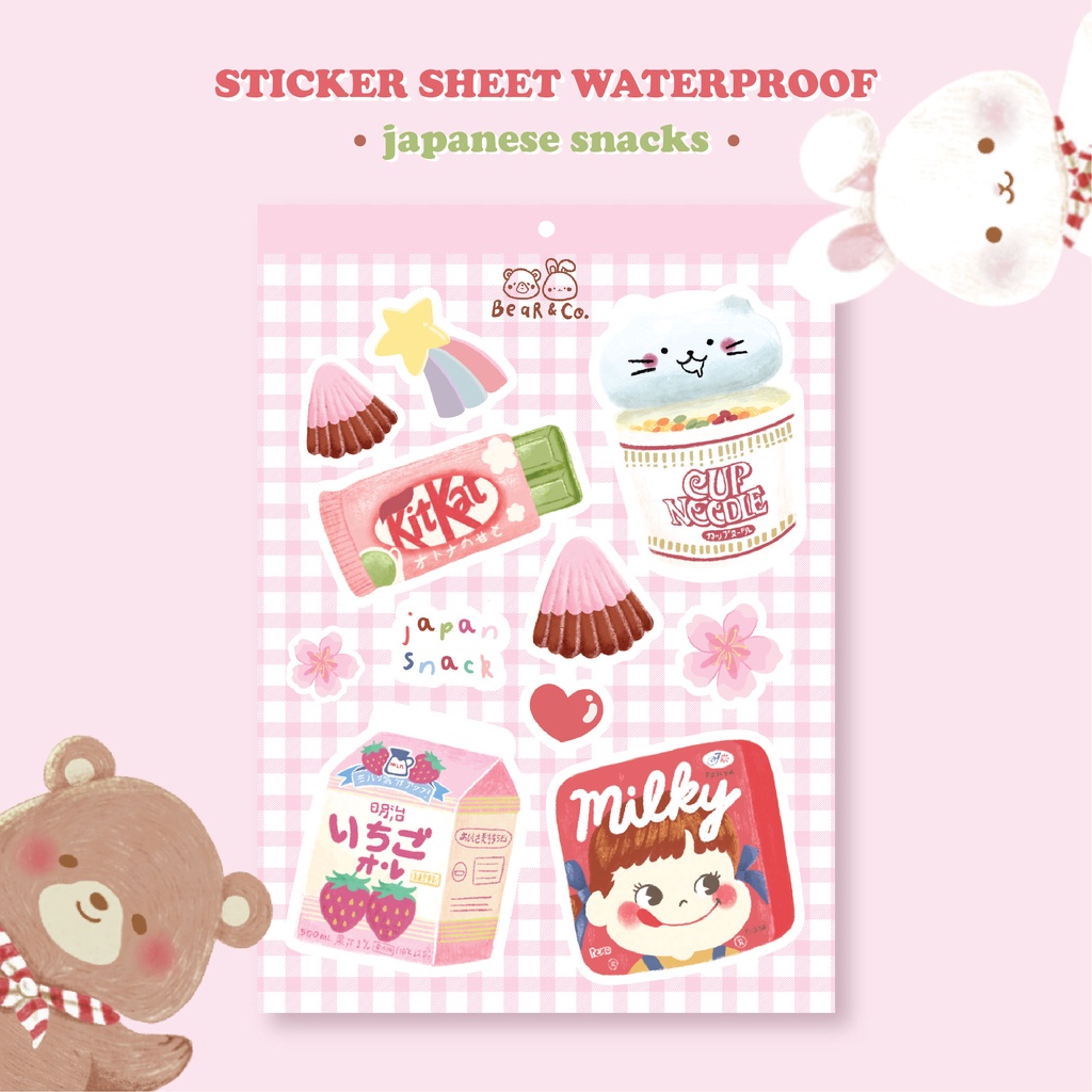 

sticker sheet waterproof - japanese snack