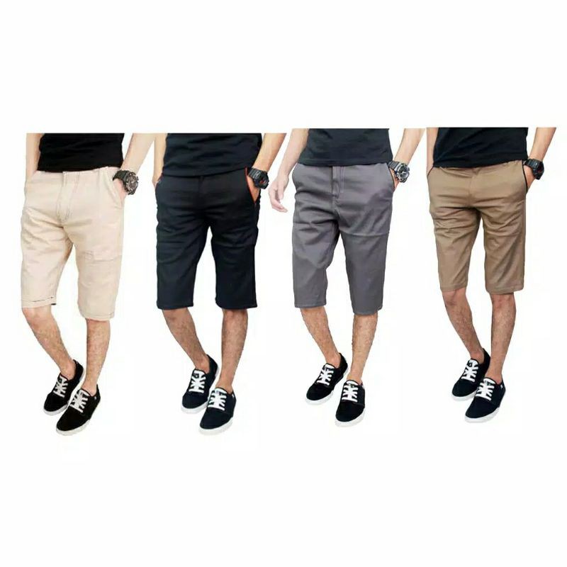 Celana Pendek Chino Pria Kain katun combad melar 27-38