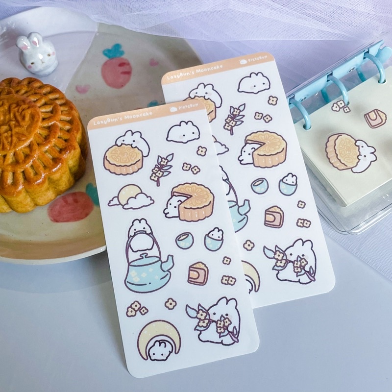 

LazyBun's Mooncake - Transparent Sticker Sheet by PIKKEBYN