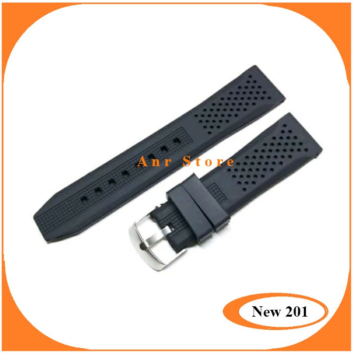 Tali Jam Tangan Rubber Embos 22mm Free Pen