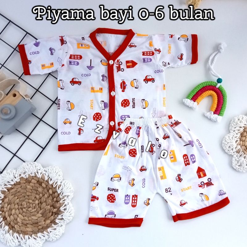 baju tidur bayi piyama bayi 0-12 bln