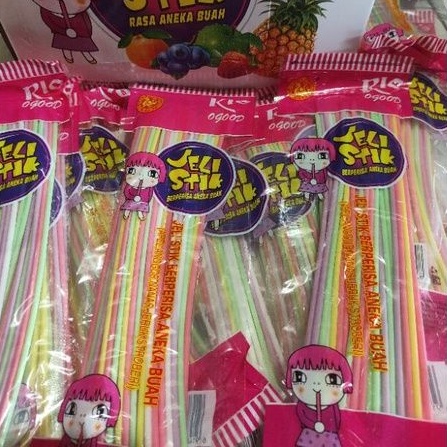 Permen Jelly Stick 50 pcs - Snack - Aneka Rasa - Buah - Permen Jadul