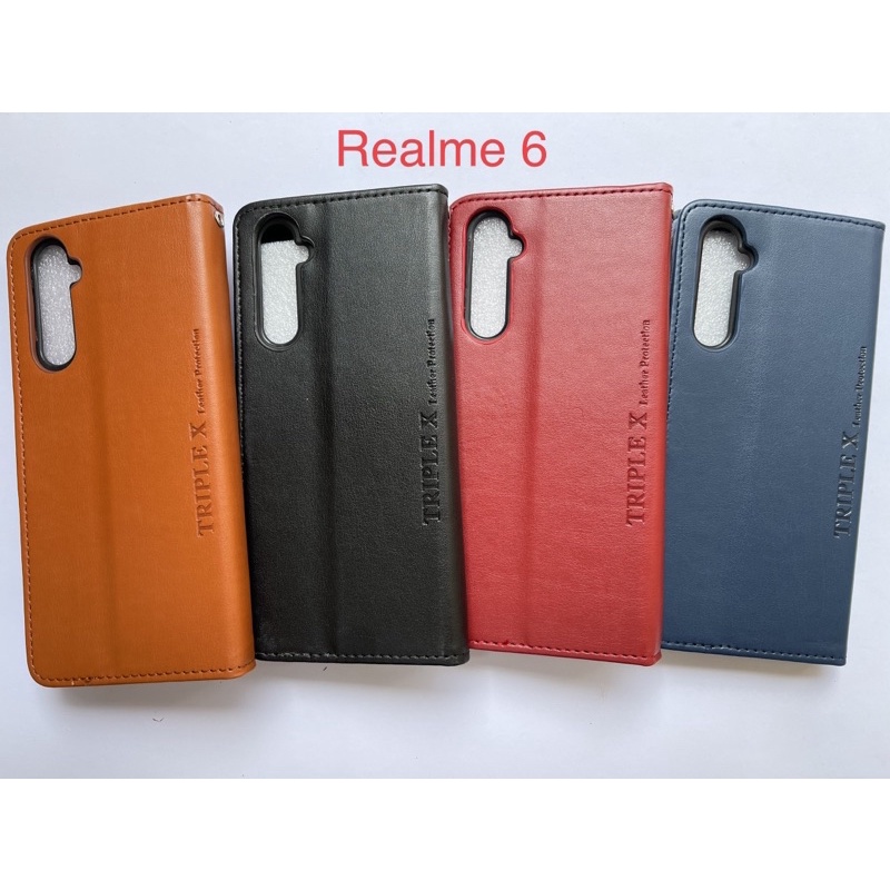 Leather Wallet Flip New Realme 6