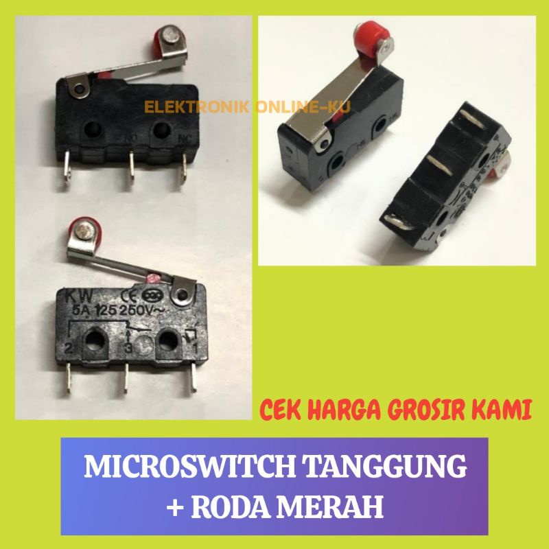 MICROSWITCH TANGGUNG HITAM + RODA MERAH