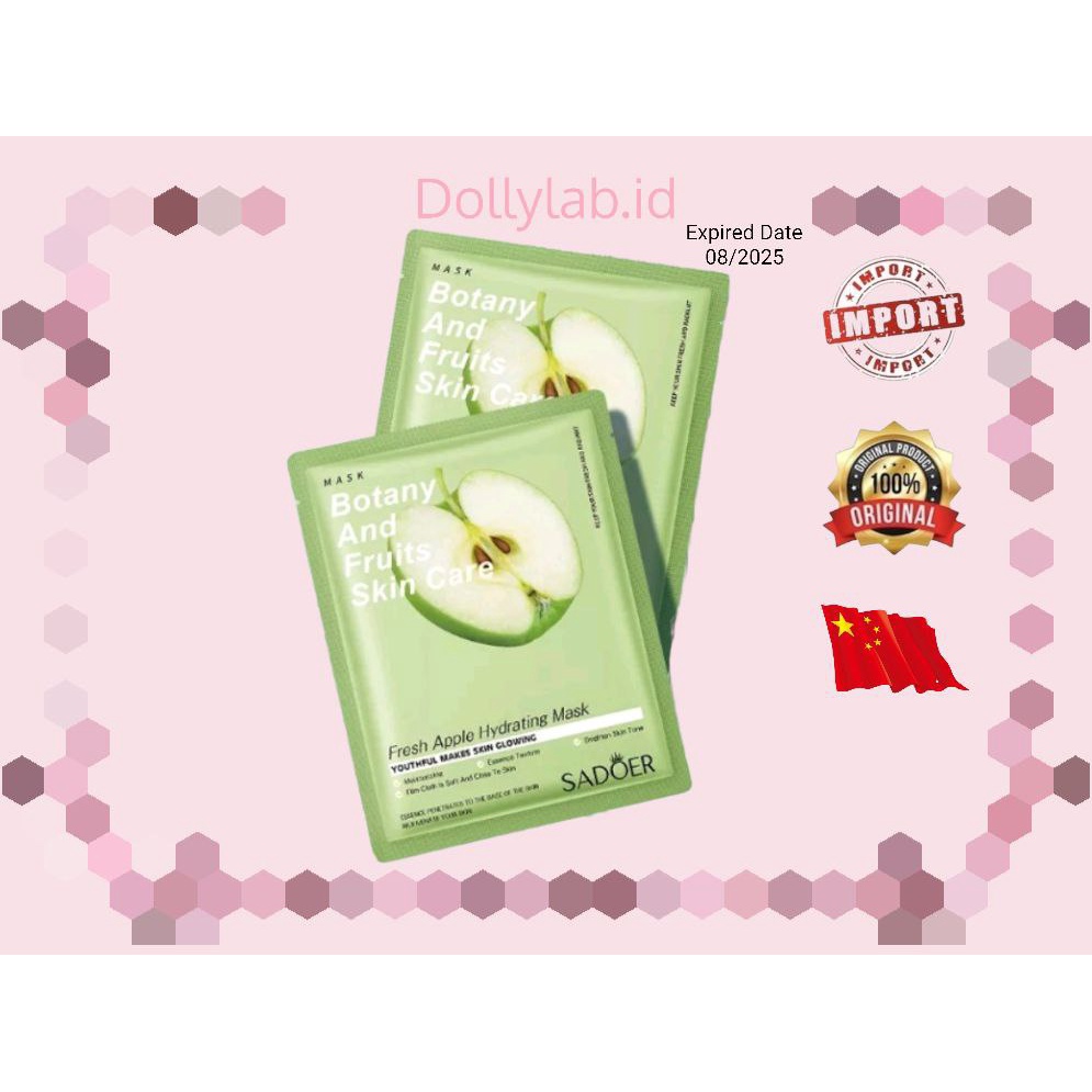 SADOER NEW Botany Fruits Facial Sheet Masker Wajah Natural Plant Mask EM027