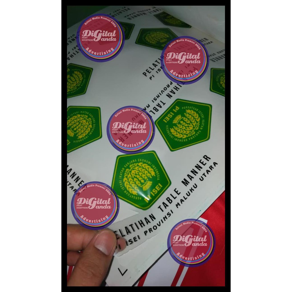 

Hot Product Cetak Stiker Label_Bahan Stiker Transparan A3 (Harga Print + Cutting) Barang Bagus