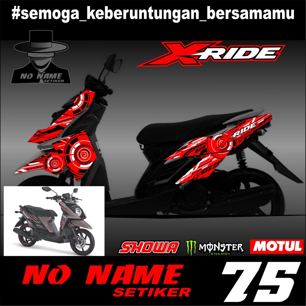 Striping X Ride(75)2013 2014 2015 2016 2017 2018 2019 Stiker Sticker Setiker
