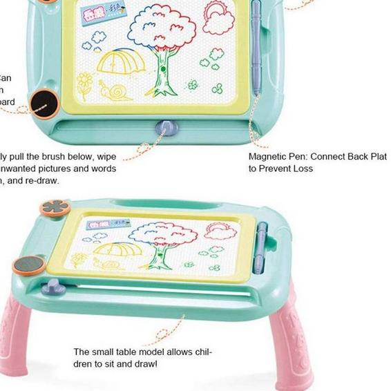

✮ Writing Magnet Table Meja Belajar Meja Lipat Anak Drawing Board Papan Tulis Magnet Mainan Edukasi