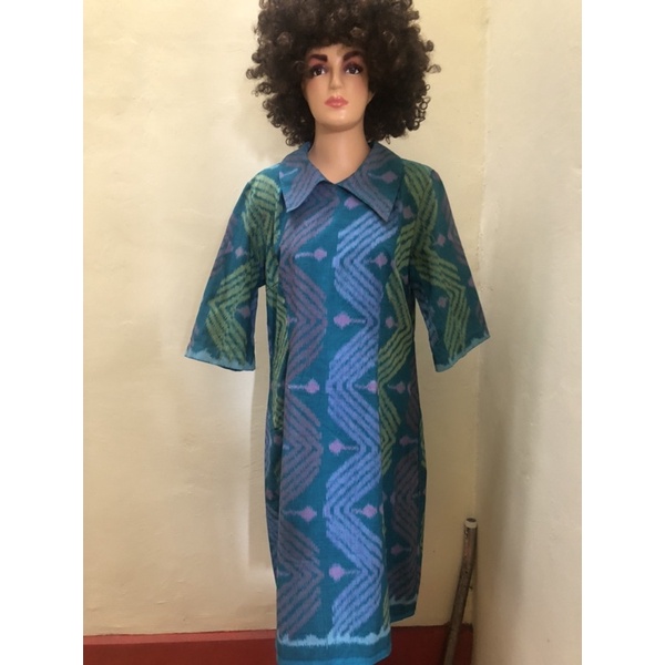 Preloved Premium Set Dress Batik Tosca