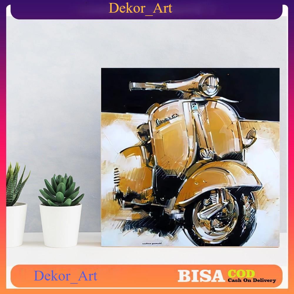 Dekor_Art07.id - HIASAN DINDINGNYA PECINTA GAMBAR VESPA KEREN