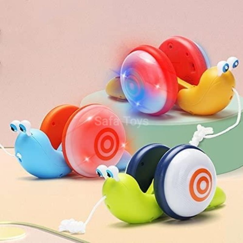 Pull Along Snail Toy Mainan Siput Tarik Lucu