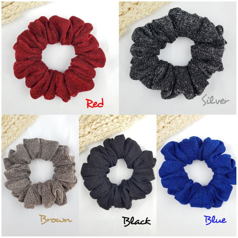 Scrunchie Babat Glitter SMALL Scrunchies Ikat Rambut Kunciran Mewah