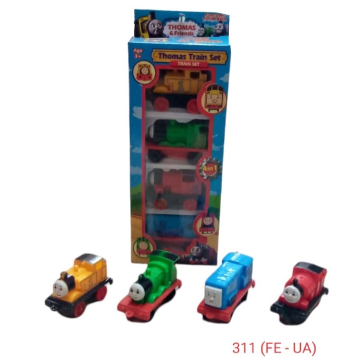 MAINAN DIECAST THOMAS AND FRIENDS 1 SET ISI 4pc kode 899-8 Bahan plastik 311