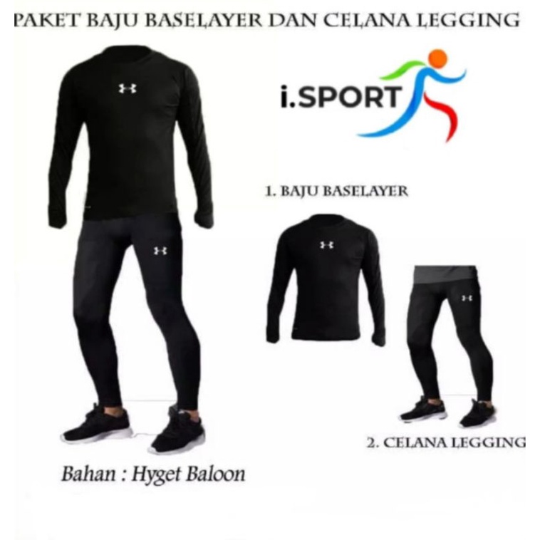 (2pcs) Setelan Baselayer Wanita