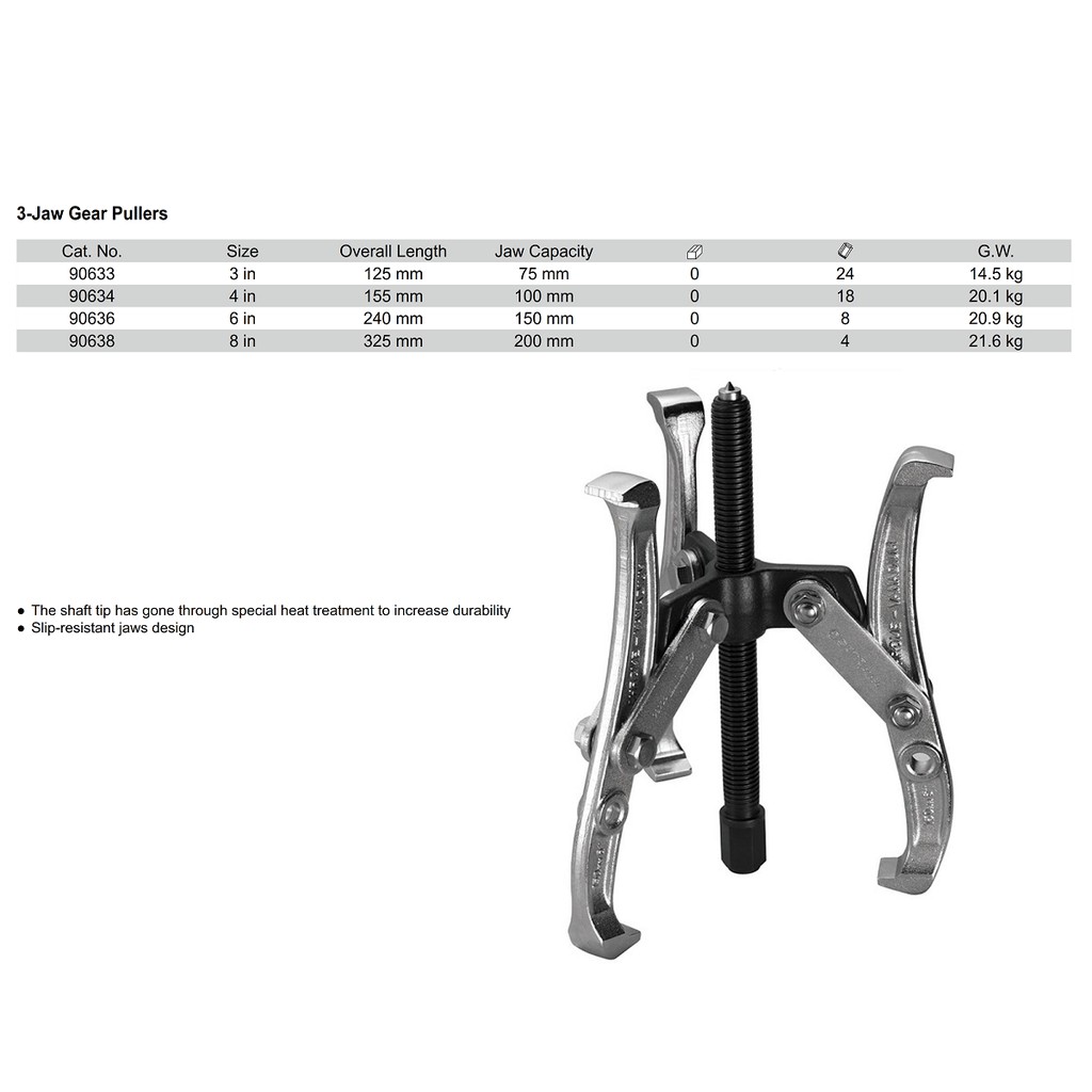 Sata Tools Treaker 3 Jaw Gear Bearing Pullers 90638