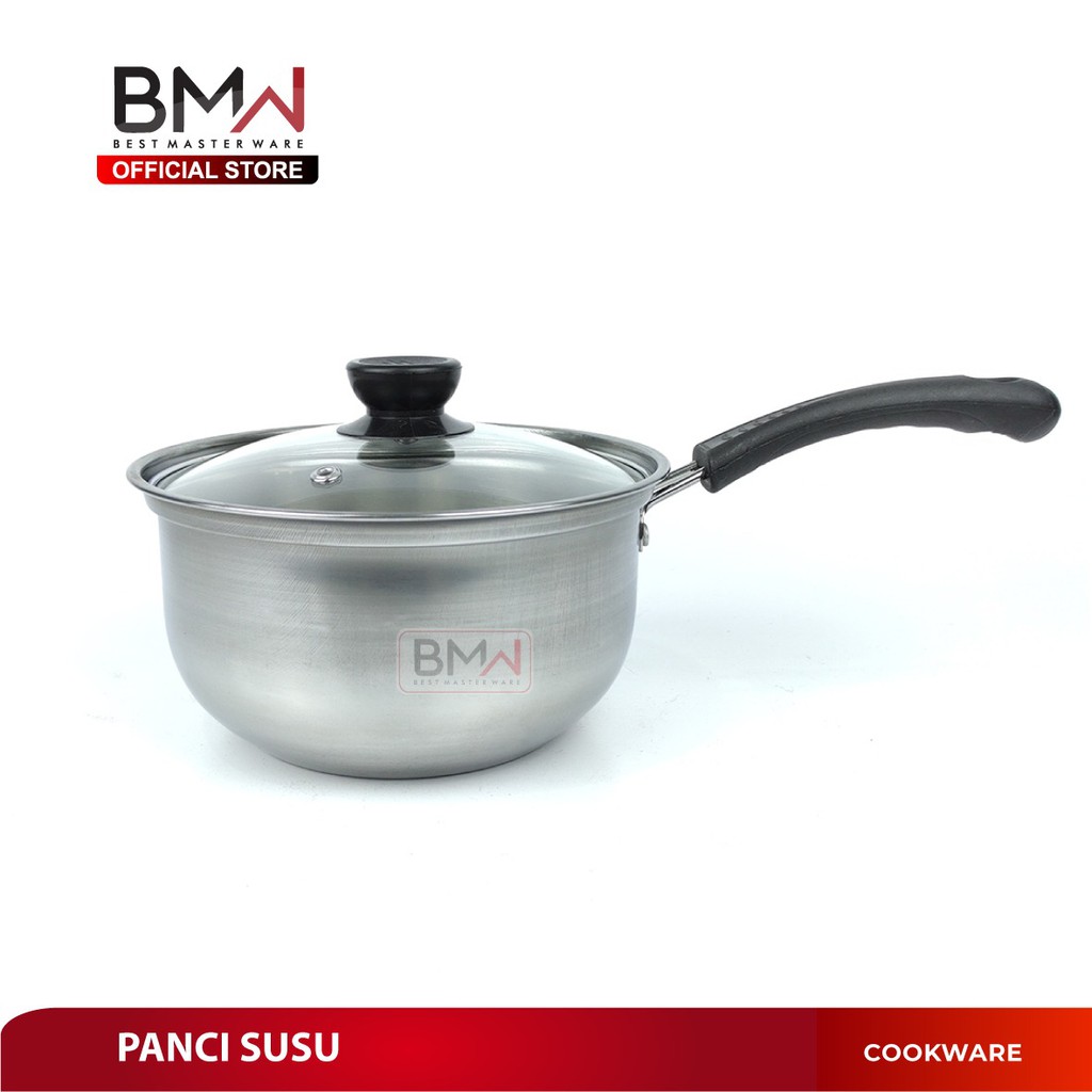 BMW Kitchen Ware - Panci Susu Stainless Steel Milk Pot Soup Pot Panci Sup Tutup Kaca-6