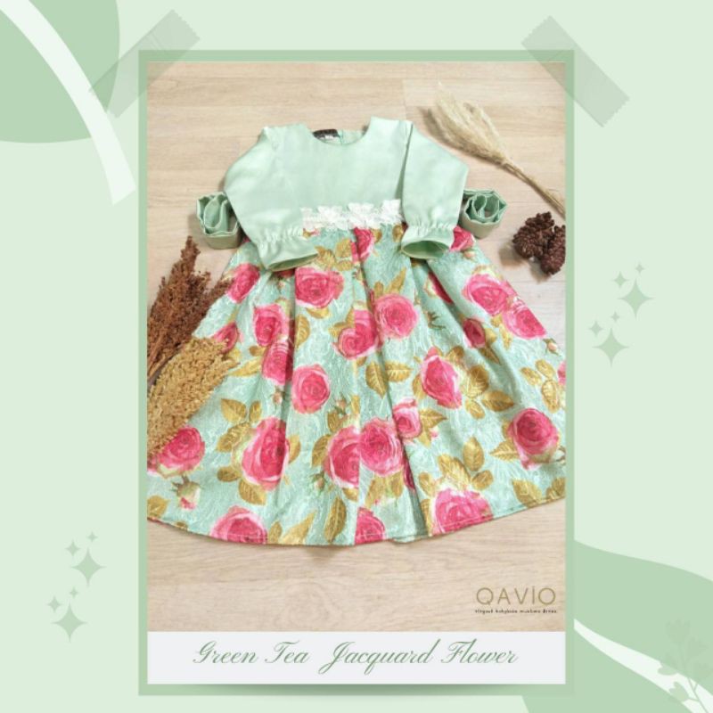 SALE Gamis lebaran anak 3 tahun /gamis anak qavio / gamis lebaran matcha / gamis anak 3 tahun