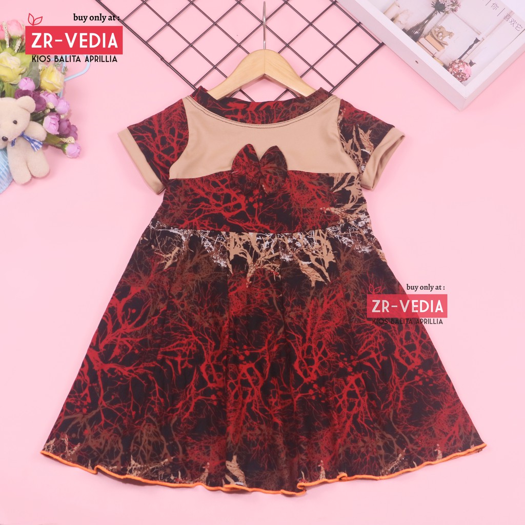 Dress Kelly 3-4 Tahun / Simple Dres Pesta Murah Grosir Gaun Anak Cewek Baju Balita Perempuan Harian