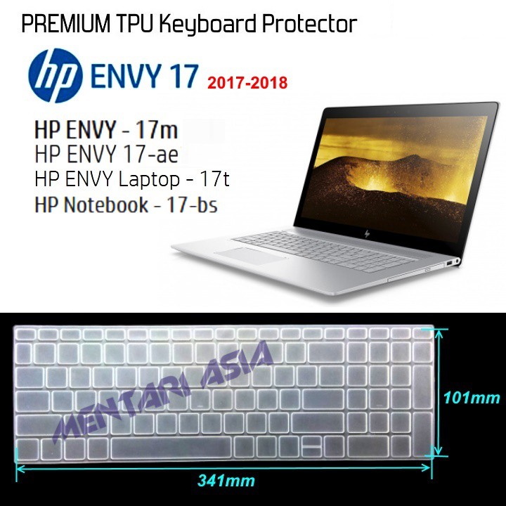 Keyboard Protector for HP ENVY 17 2017-2018  - PREMIUM TPU Clear