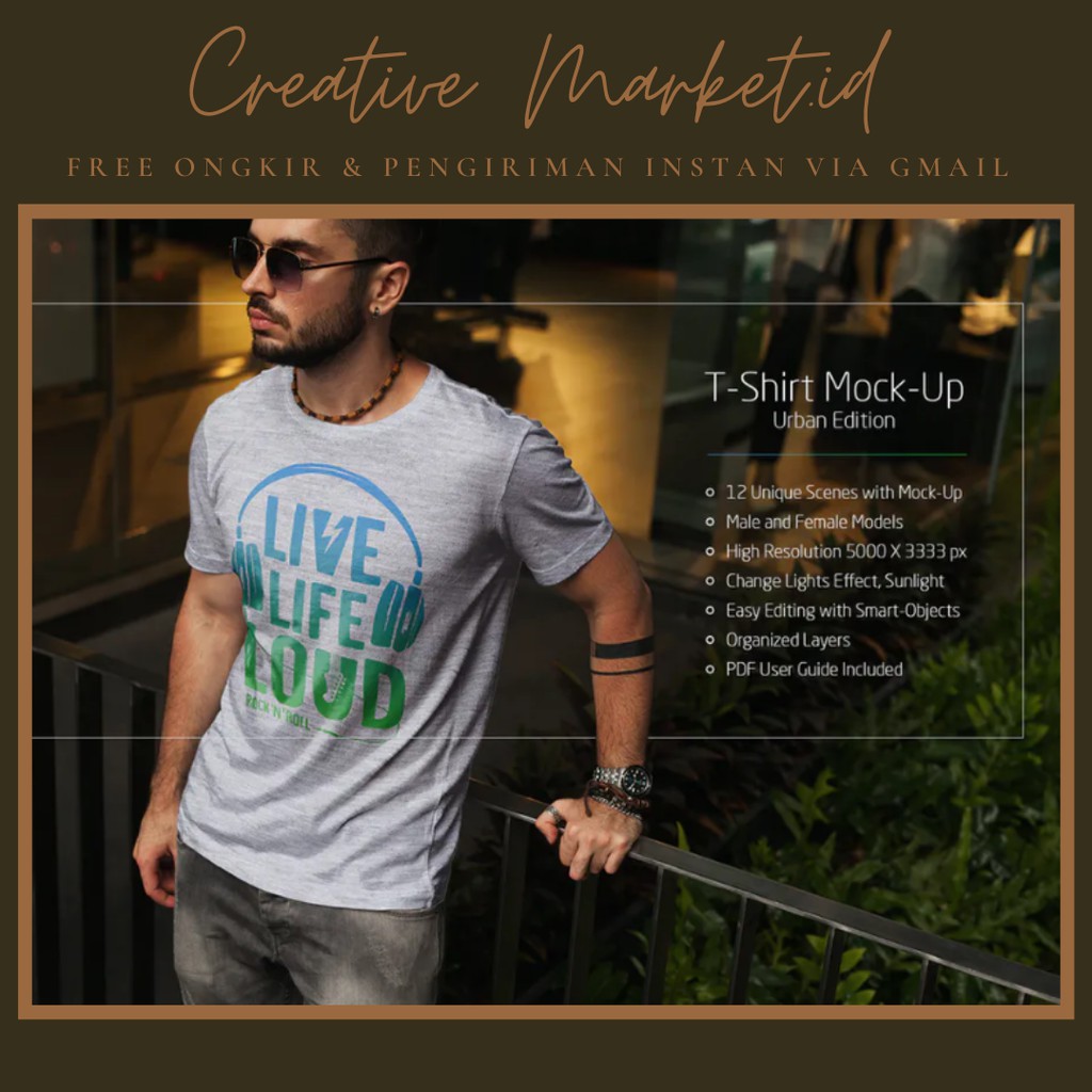 Pro T-Shirt Mock-Up Urban Edition - Creative Marketid