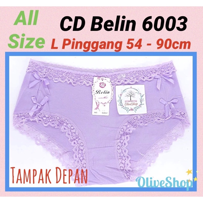 OliveShop ❤️ CD Celana Dalam Sexy Renda Panties Belin 6003