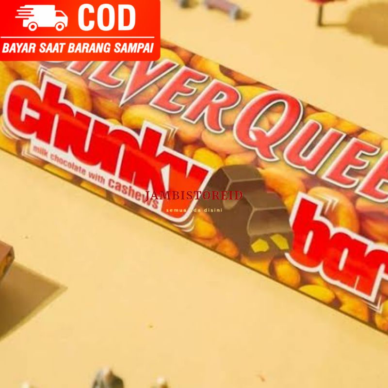 

(JAMBISTOREID) JAMBI LANGSUNG KIRIM Coklat Silver Queen Chunky Bar 100 gram All Varian Silverqueen Chunkiest Cashew Almond White Dark Black Chocolate Hadiah Snack Coklat Premium Jambi