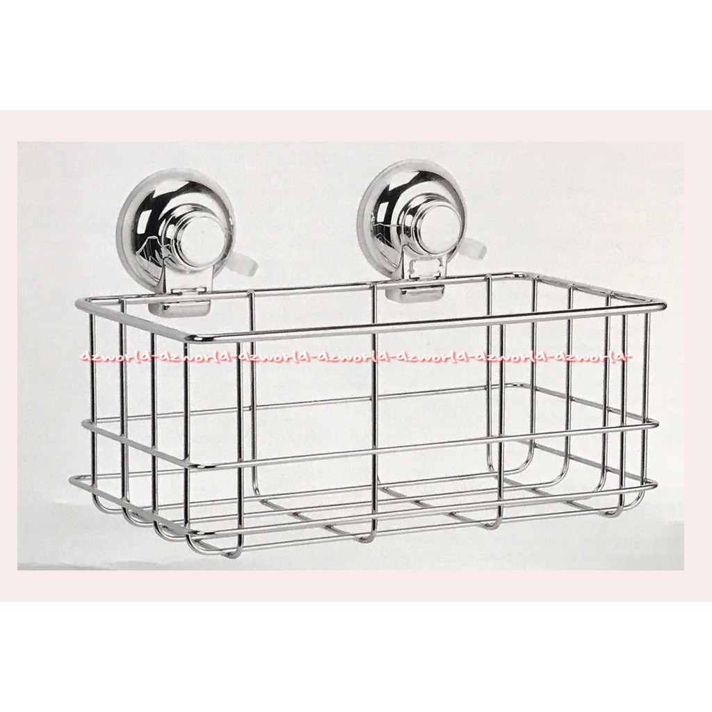 Stora Chrome Wire Basket Keranjang Tempat Peralatan Mandi Sabun Keranjang Tempel Krisbow Storage