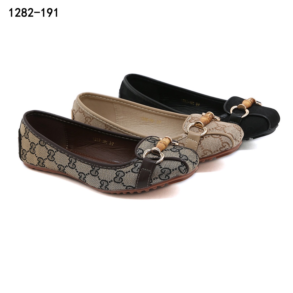 GC Bamboo GG Canvas Flat Shoes 1282-191