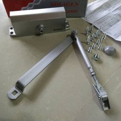 DOOR CLOSER SILVER SOLIGEN/ALAT PENAHAN PINTU OTOMATIS/OPEN PENUTUP PINTU OTOMATIS BERKUALITAS HIGH QUALITY