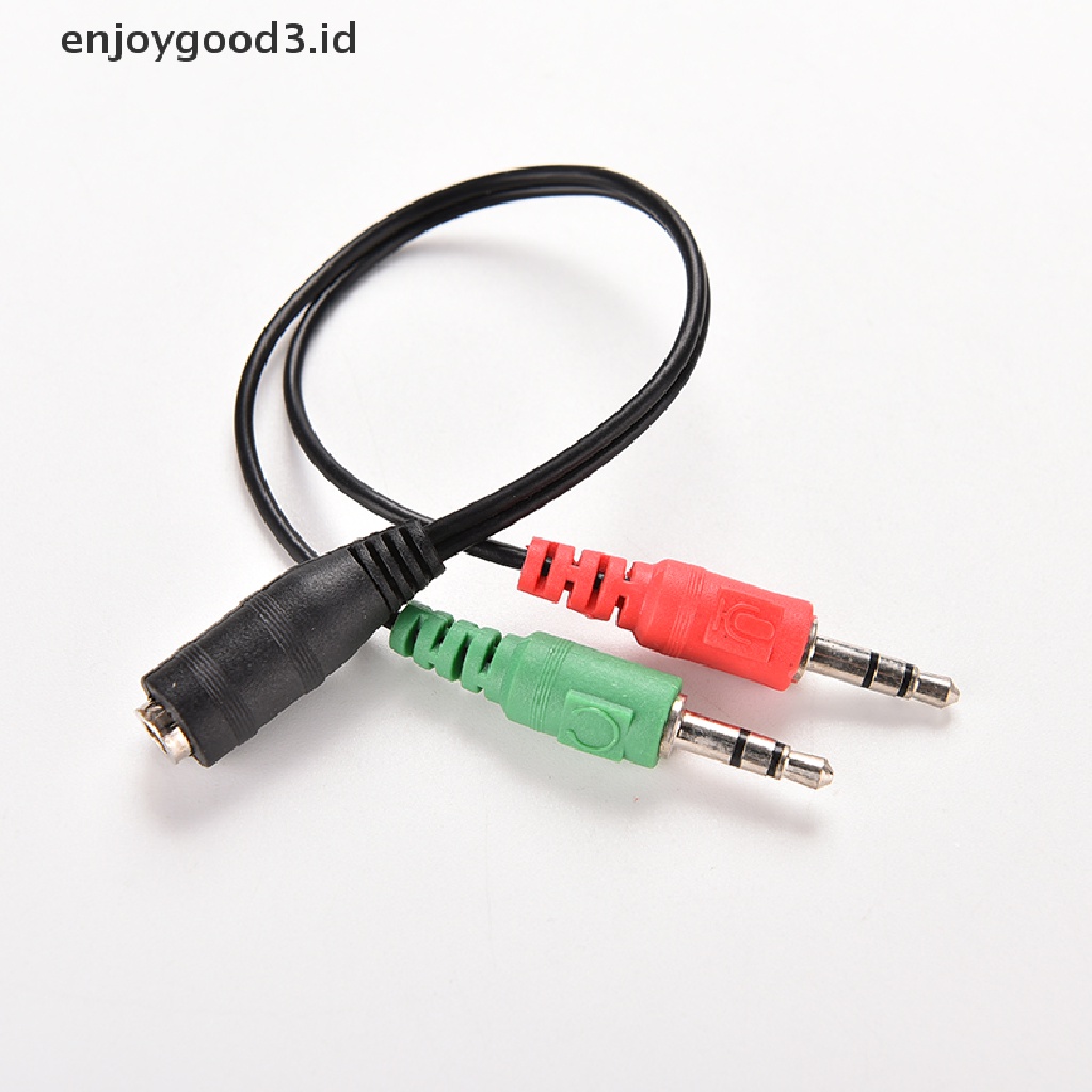 (Rready Stock) Adaptor Splitter Jack Audio 3.5 mm Female Ke 2 Male (ID)