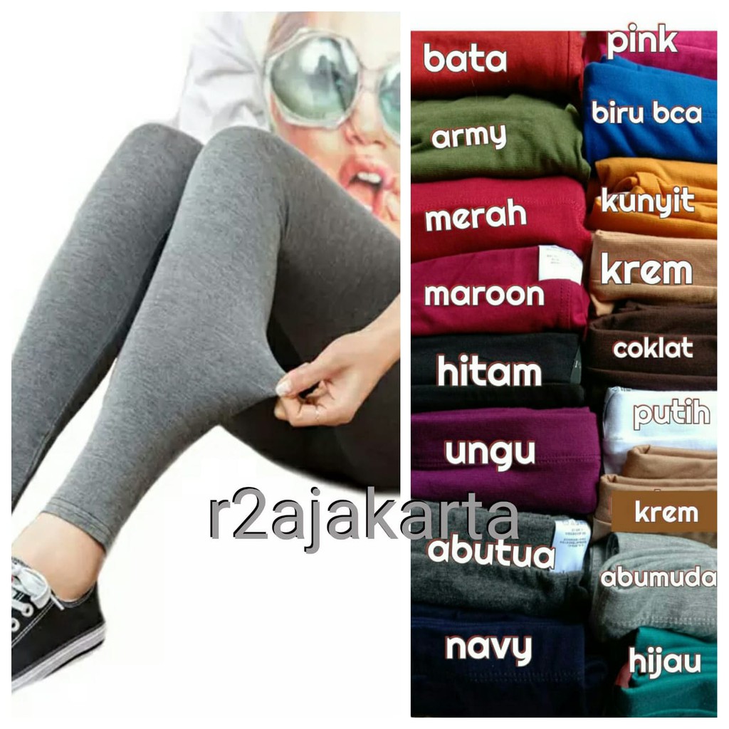 CELANA LEGGING KAOS TEBAL BAHAN RAYON R2AJAKARTA