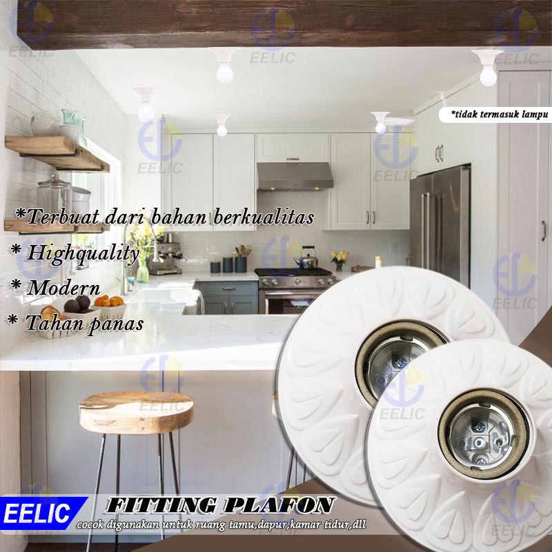 EELIC FIG-811 fitting plafon E-27 fitting lampu bulat motif love