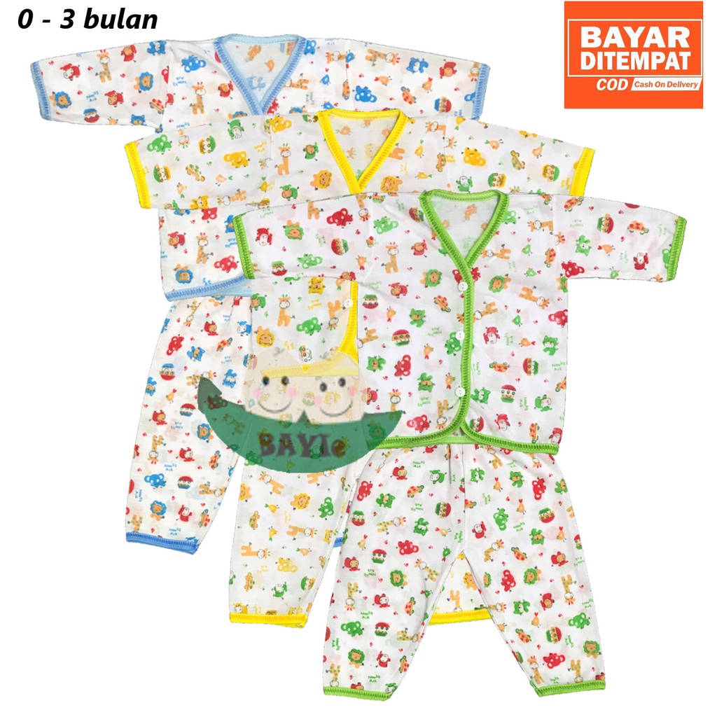 BAYIe - Paket Hemat Perlengkapan Baju Bayi Baru Lahir (New Born) Motif TABUR Ekonomis dan Murah PAKET BAJU TABUR