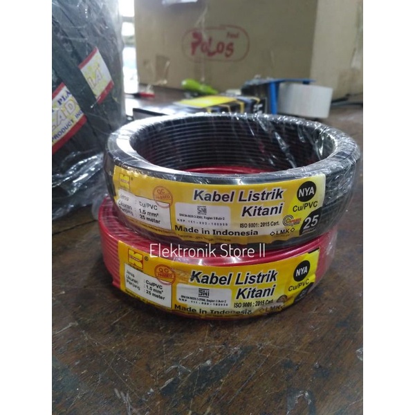 Jual Kabel Listrik NYA Tunggal 1.5 Mm Full 25 Meter | Shopee Indonesia