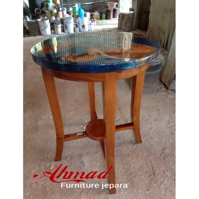 Meja teras betawi resin