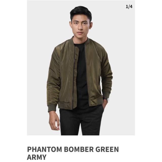PHANTOM BOMBER GREEN ARMY Size L ORIGINAL MALE.ID