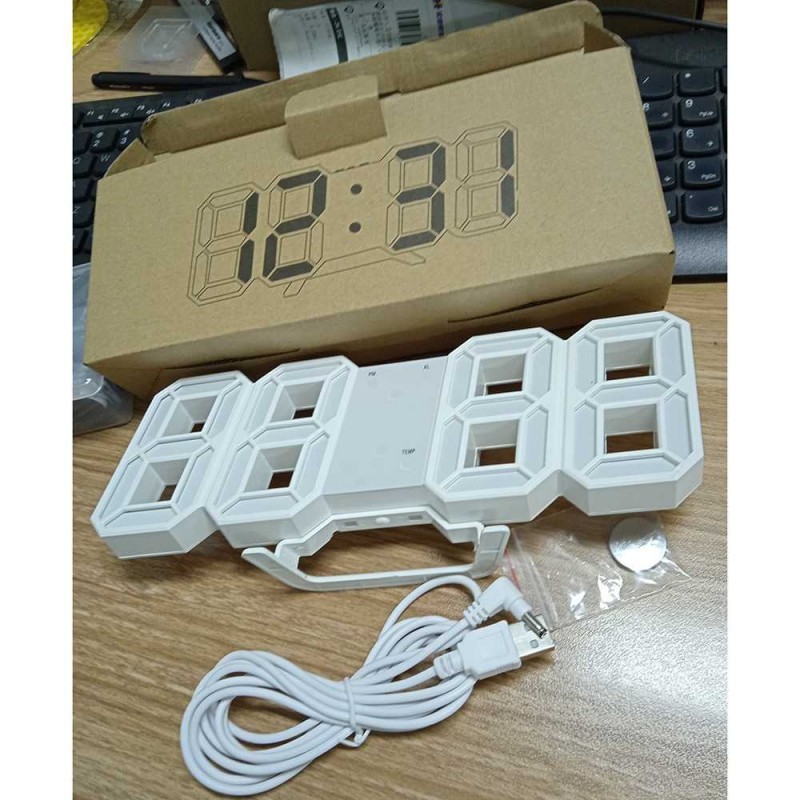 Jam Meja Weker Alarm LED Digital Clock Dekorasi Ruangan Moseko