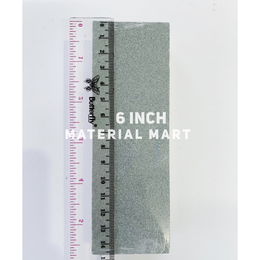 Batu Asah 6 Inch | Pengasah Pisau 6&quot; | Asahan Piso Golok | Gunting | Material Mart