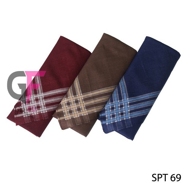 GIOFLO Aksesoris Fashion Sapu Tangan Katun  Isi 3 PCs Multicolor / SPT 69