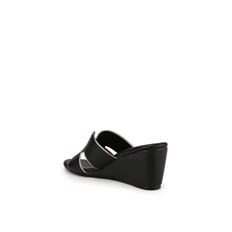 SANDAL WEDGES KULIT HUSH PUPPIES WANITA ORIGINAL TERBARU HITAM HW32